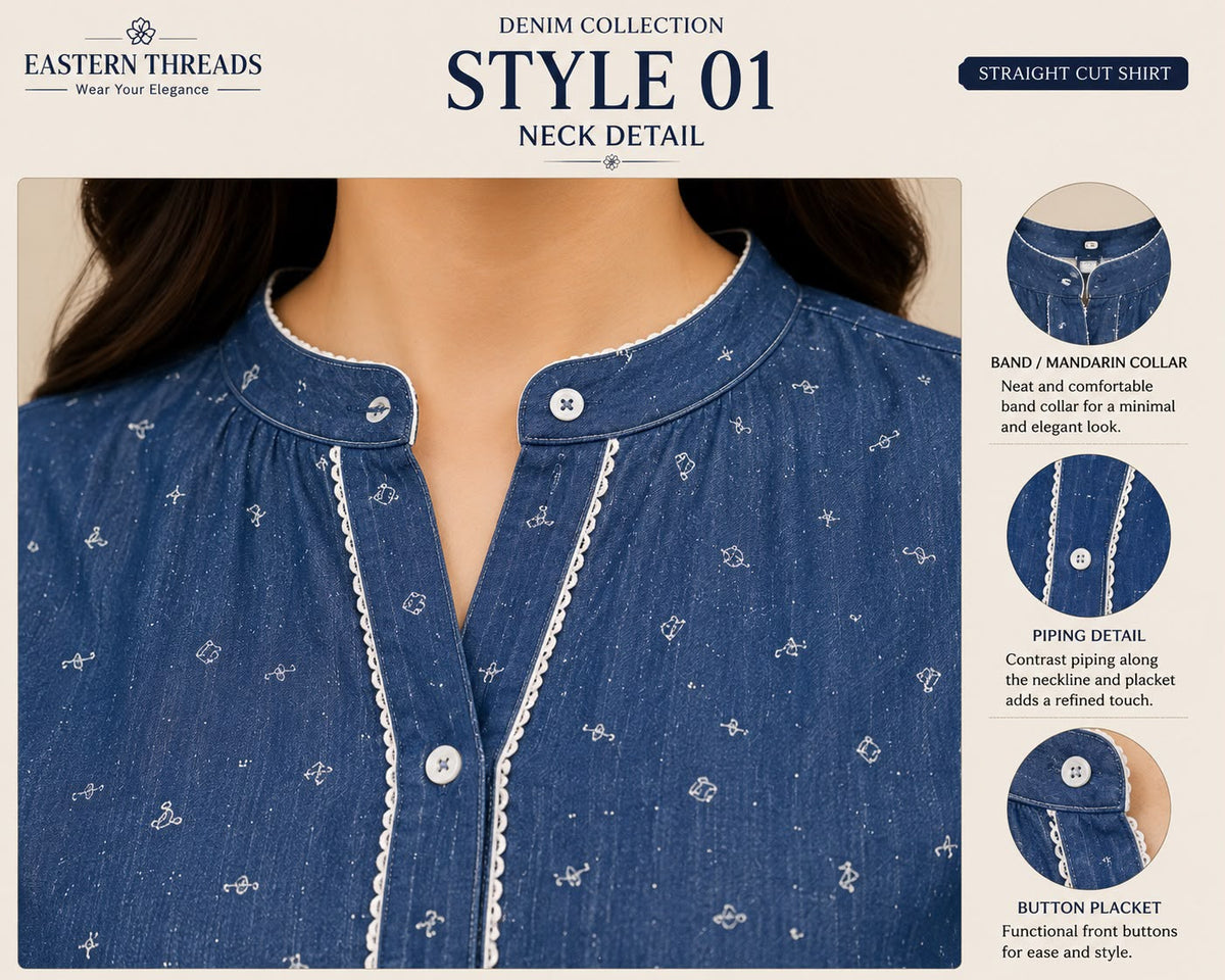 Straight Cut Shirt Blue